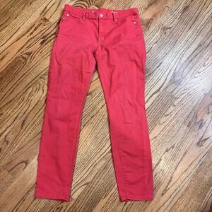 Gap 1969 True Skinny Jeans‎ Women's 28 Red Stretch Denim Skinny Fit